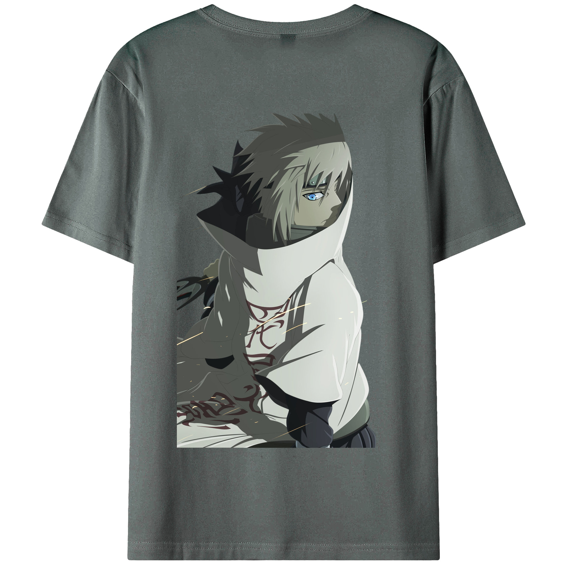 （画像用） NARUTO -ナルト- 波風 ミナト Namikaze Minato 綿100％半袖Tシャツ（背面プリント）